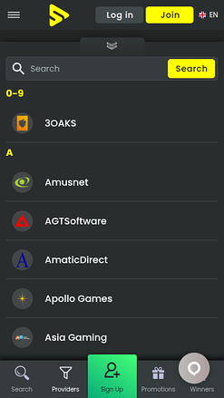 Screenshot der Slotpal Casino-App für Mobilgeräte (Entwickler)