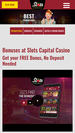 Promotions mobiles de Slots Capital Casino