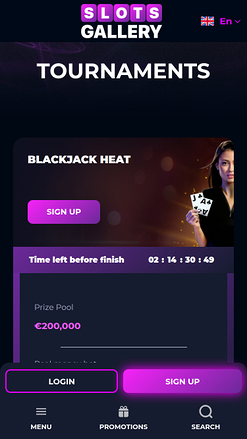 Tournois mobiles de Slots Gallery Casino