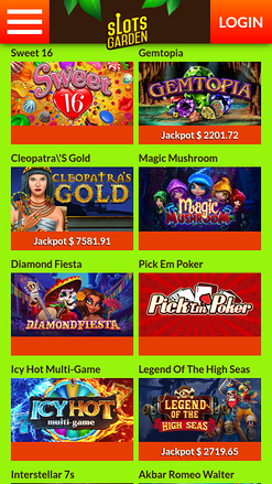 Slots Garden Casino Mobile Games