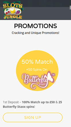 Slots Jungle Casino mobile Aktionen