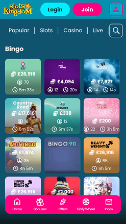 Slots Kingdom Casino Mobile Bingo