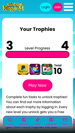 Trofeos móviles de Slots Kingdom Casino