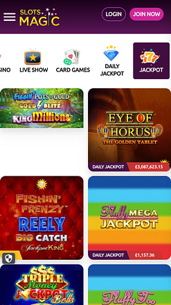 Jackpot móvil de Slots Magic Casino