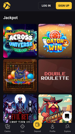 Jackpot mobile de Slotsmines Casino