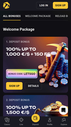 Promotions mobiles de Slotsmines Casino