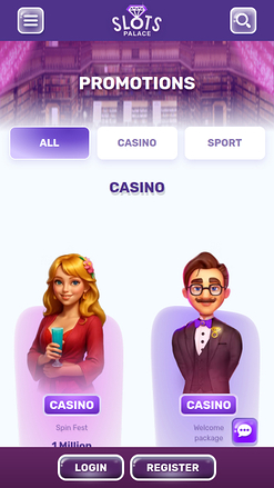 Promotions mobiles de SlotsPalace Casino