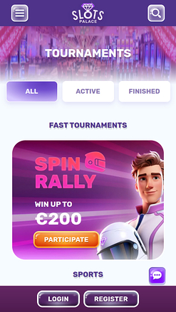 Tournois mobiles de SlotsPalace Casino