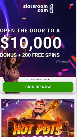 SlotsRoom Casino Mobile Homepage