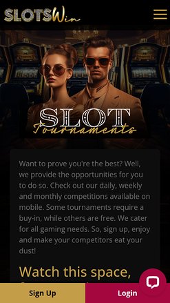 Tornei mobile di SlotsWin Casino
