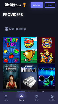 Slotsite.com Casino Mobile Game Developers