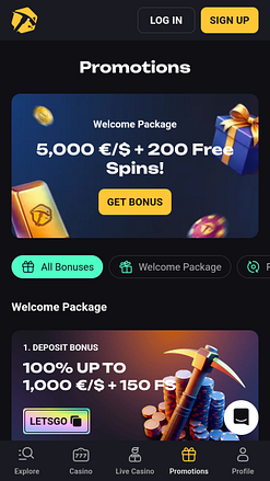 Slotsmines Casino Mobile Promotions