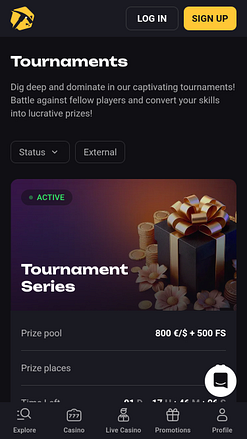 Slotsmines Casino Mobile Tournaments