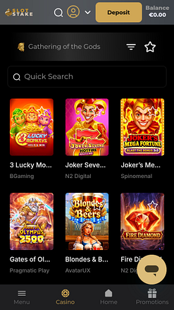 SlotStake Casino Mobile Games