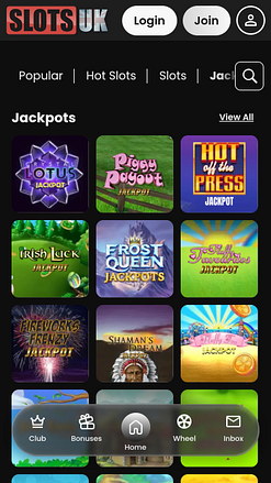 SlotsUK Casino Mobile Jackpot