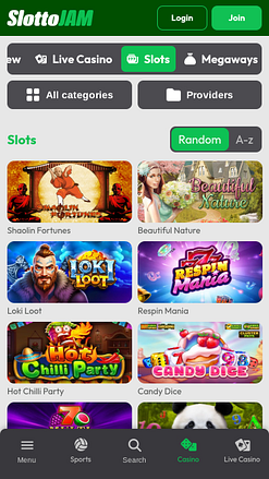 Jeux mobiles de casino SlottoJam
