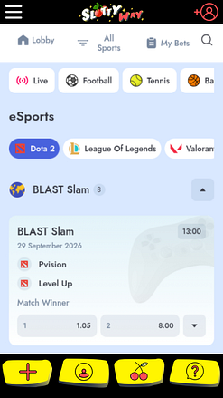 Esports móviles de SlottyWay Casino