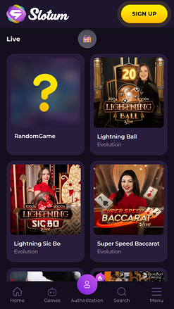 Мобильный live-дилер Slotum Casino