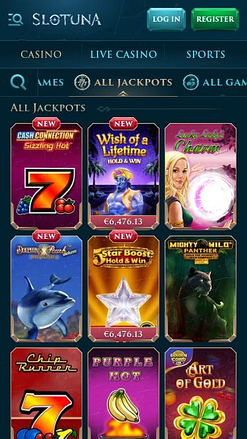 Slotuna Casino Mobile Jackpot