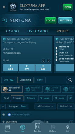 Sports mobiles de Slotuna Casino