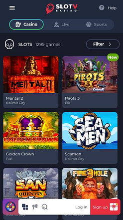 Juegos móviles de SlotV Casino