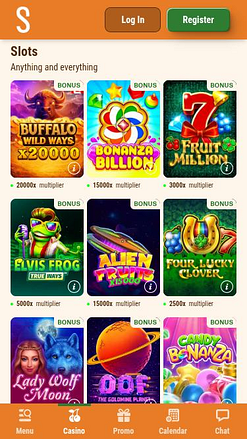 SlotyStake Casino Mobile Games