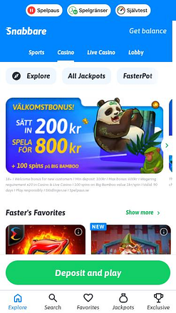 Schnellere Casino-Mobil-Startseite