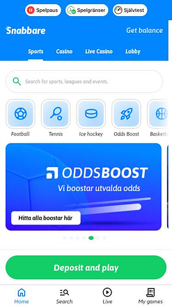Mobiler Sport von Snabbare Casino