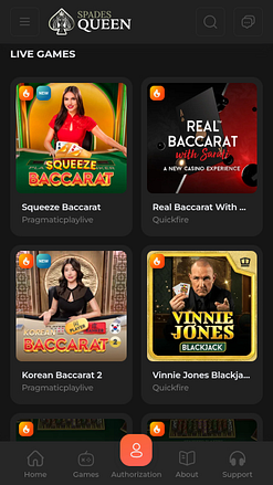 Spades Queen Casino Mobile Live Dealer