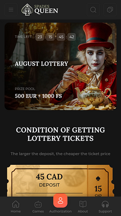 Spades Queen Casino Mobile Lottery