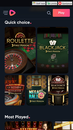 Speedy Casino mobile Live-Dealer