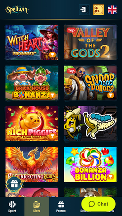 Jeux mobiles de SpellWin Casino