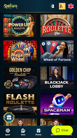 Croupier en direct mobile de SpellWin Casino