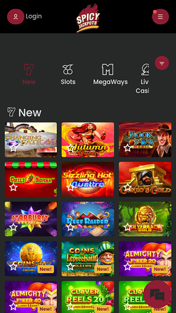 Nouveaux jeux mobiles de SpicyJackpots Casino
