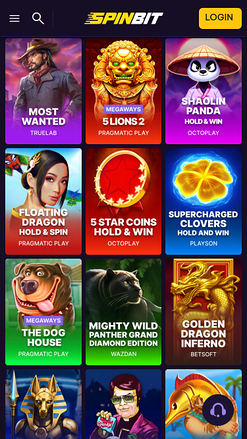 Tragamonedas móviles de SpinBit Casino