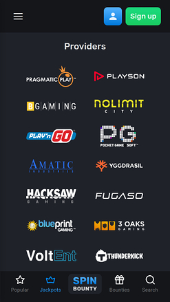 Développeurs de jeux mobiles de SpinBounty Casino