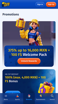 Spin City Casino Mobile-Aktionen