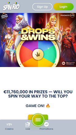 Promotions mobiles de Spin Rio Casino