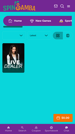 Spin Samba Casino Mobile Live Dealer