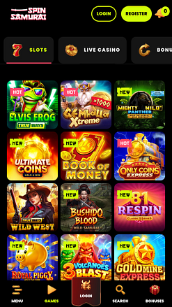 Jeux mobiles de casino Spin Samurai