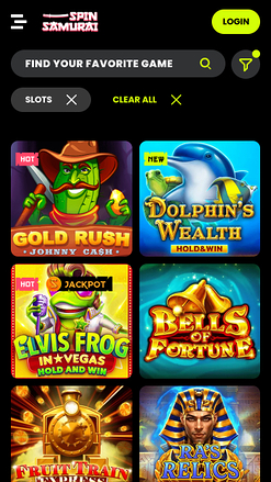 Spin Samurai Casino Mobile Games