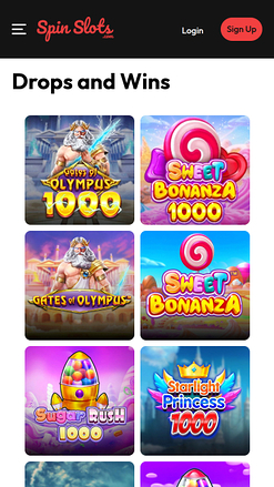 Drops and Wins mobiles de Spin Slots Casino