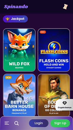 Spinando Casino Mobile Jackpot