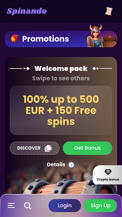 Spinando Casino Mobile Promotions