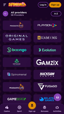 Spinania Casino-Spielentwickler