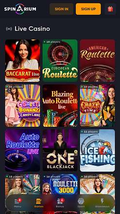 スピナリウムカジノモバイルライブディーラー