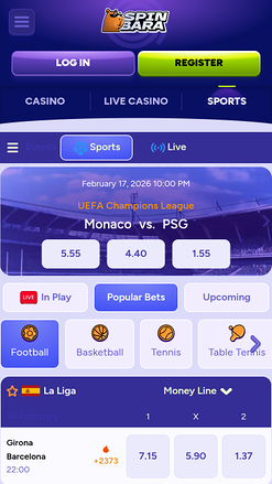 Sports mobiles du casino Spinbara