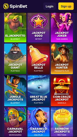 Мобильный джекпот Spinbet Casino
