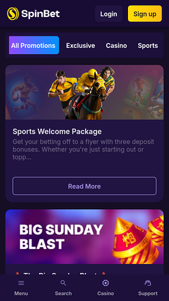 Мобильные промоакции Spinbet Casino