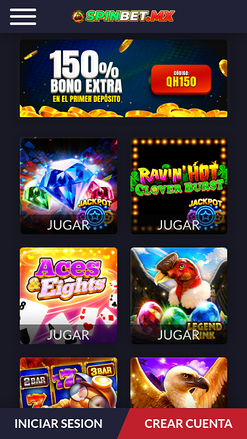 Homepage Spinbet per mobile